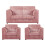 (Pink, 2 Seater + 2 x Armchairs) Luxor Fullback Cord Sofa Set Range 1