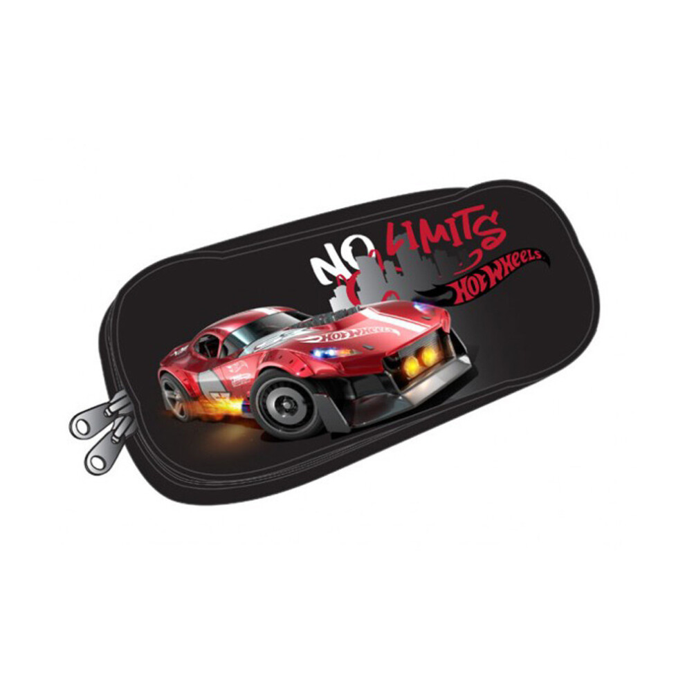 Hot Wheels Pencil Case 24 x 10 x 6 cm Double Pouch. Toy Racing Cars