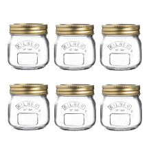 6 Round Kilner Jars Screw Top 0.25L Glass Preserve Jar With Lid 250ml