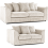 (Cream, 3 & 2 Seater Set) Luxor Scatter Back Cord Sofa Set Range 1
