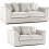 (Silver, 3 & 2 Seater Set) Luxor Scatter Back Cord Sofa Set Range 1