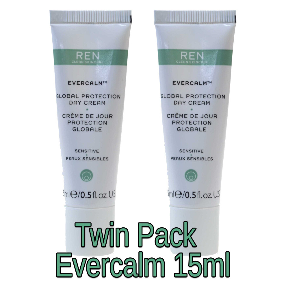 Ren Evercalm Global Protection Day Cream Sensitive x 2 = 30ml Travel