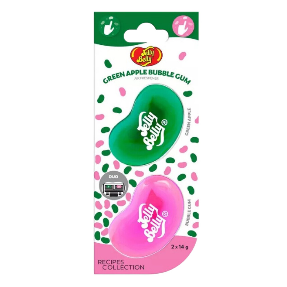 Jelly Belly Mini Duo Vent Mix Air Freshener Apple Bubblegum