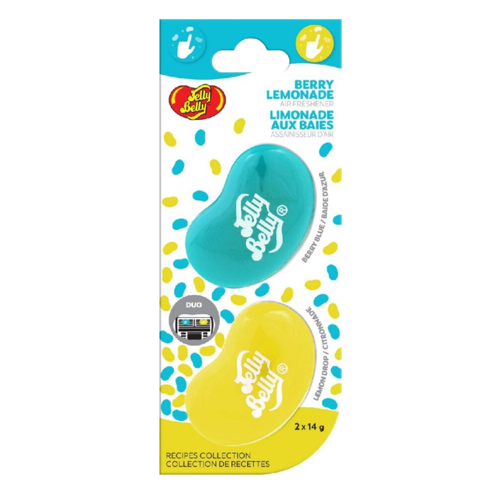 Jelly Belly Mini Duo Vent Mix Air Freshener Berry Lemonade