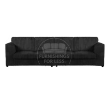 (Black, 4 Seater) Luxor Fullback Cord Sofa Range