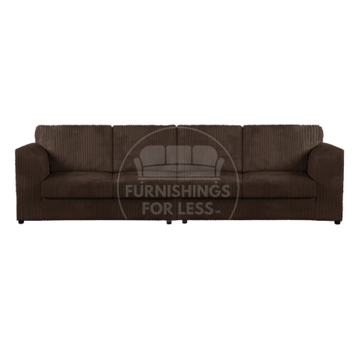 (Chocolate, 4 Seater) Luxor Fullback Cord Sofa Range