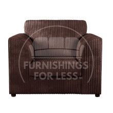 (Chocolate, Armchair) Luxor Fullback Cord Sofa Range