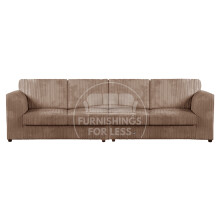 (Coffee, 4 Seater) Luxor Fullback Cord Sofa Range