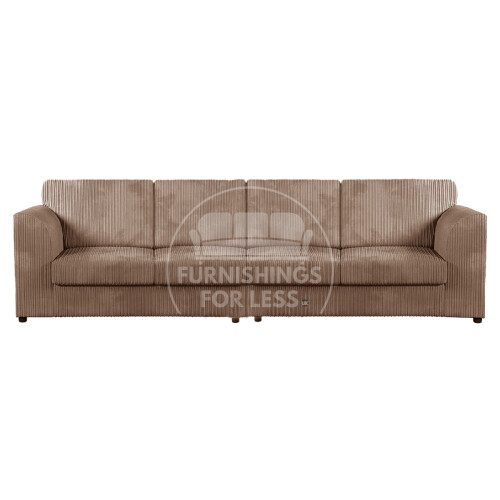 (Coffee, 4 Seater) Luxor Fullback Cord Sofa Range