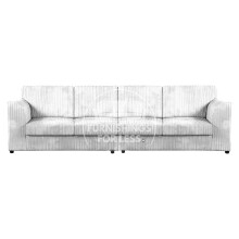 (Silver, 4 Seater) Luxor Fullback Cord Sofa Range