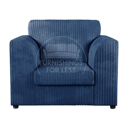 (Marine Blue, Armchair) Luxor Fullback Cord Sofa Range