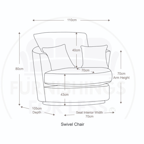 (Green, Swivel Chair) Luxor Fullback Cord Sofa Range 2