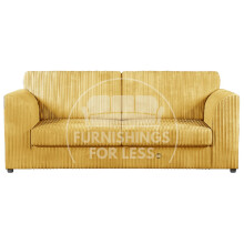 (Mustard, 3 Seater) Luxor Fullback Cord Sofa Range