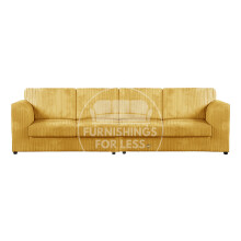(Mustard, 4 Seater) Luxor Fullback Cord Sofa Range