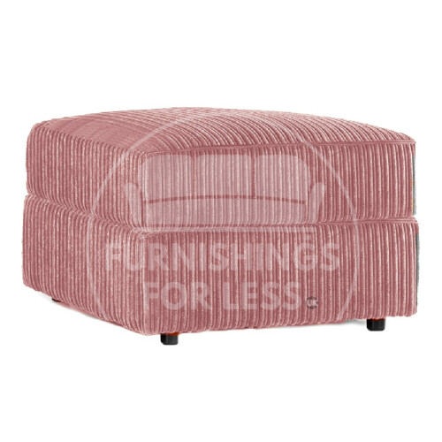 (Pink, Footstool) Luxor Fullback Cord Sofa Range