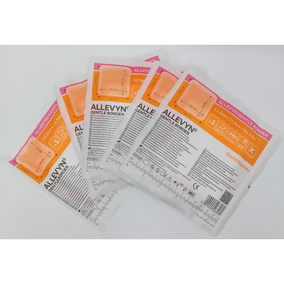 Smith&Nephew Allevyn Gentle Border 12.5Cm X 12.5Cm Pack Of 5 - Ref: 66800272