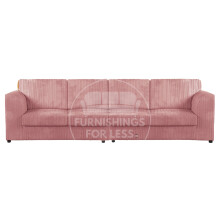 (Pink, 4 Seater) Luxor Fullback Cord Sofa Range