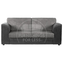 (Black & Grey, 3 Seater) Luxor Fullback Cord Sofa Range