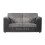 (Black & Grey, 2 Seater) Luxor Fullback Cord Sofa Range 1