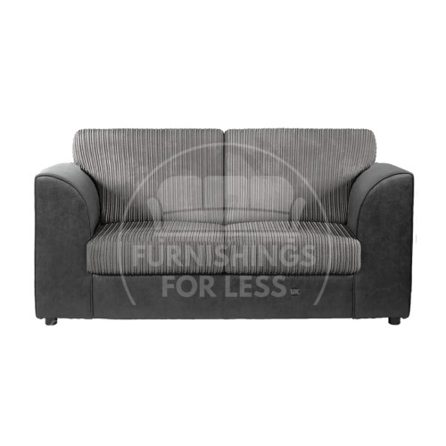 (Black & Grey, 2 Seater) Luxor Fullback Cord Sofa Range