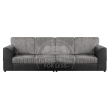 (Black & Grey, 4 Seater) Luxor Fullback Cord Sofa Range