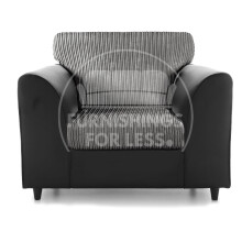 (Black & Grey, Armchair) Luxor Fullback Cord Sofa Range