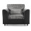 (Black & Grey, Armchair) Luxor Fullback Cord Sofa Range 1
