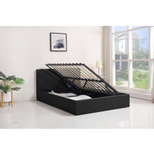 Ottoman Stoarge Bed black small double 4ft leather and 1 Mattress bedroom furniture