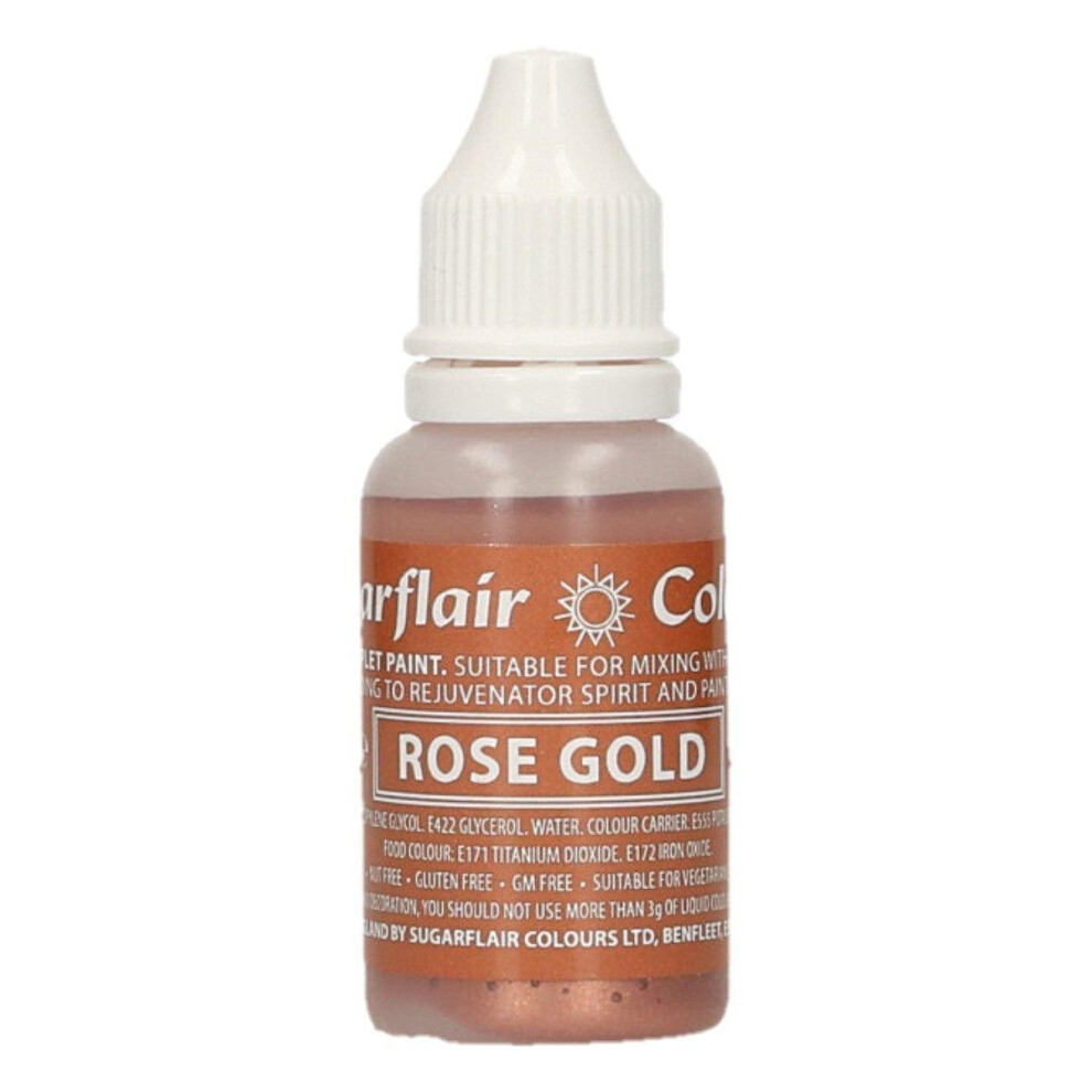 Sugarflair Edible Droplet Paint Liquid 14ml - Rose Gold