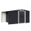 8ft*8ft Black Garden Metal Storage Shed with Log Storage 3