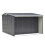 8ft*8ft Black Garden Metal Storage Shed with Log Storage 5