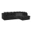 (5 Seater Right Hand Facing, Black) Luxor Scatter Back Cord Corner Sofa Range 1