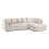 (5 Seater Right Hand Facing, Cream) Luxor Scatter Back Cord Corner Sofa Range 1