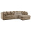 (5 Seater Right Hand Facing, Coffee) Luxor Scatter Back Cord Corner Sofa Range 1