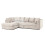 (5 Seater Left Hand Facing, Cream) Luxor Scatter Back Cord Corner Sofa Range 1