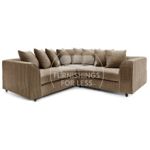 (5 Seater Symmetrical, Coffee) Luxor Scatter Back Cord Corner Sofa Range