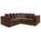 (5 Seater Symmetrical, Chocolate) Luxor Scatter Back Cord Corner Sofa Range 1