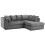 (4 Seater Right Hand Facing, Grey) Luxor Scatter Back Cord Corner Sofa Range 1