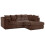 (4 Seater Right Hand Facing, Chocolate) Luxor Scatter Back Cord Corner Sofa Range 1