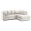 (4 Seater Right Hand Facing, Silver) Luxor Scatter Back Cord Corner Sofa Range 1