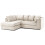 (4 Seater Left Hand Facing, Cream) Luxor Scatter Back Cord Corner Sofa Range 1