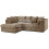 (4 Seater Left Hand Facing, Coffee) Luxor Scatter Back Cord Corner Sofa Range 1