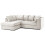 (4 Seater Left Hand Facing, Silver) Luxor Scatter Back Cord Corner Sofa Range 1