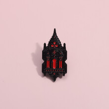 Intricate Heart Alloy Shaped Brooch With Gothic Cathedral Design For Stylish Outfits