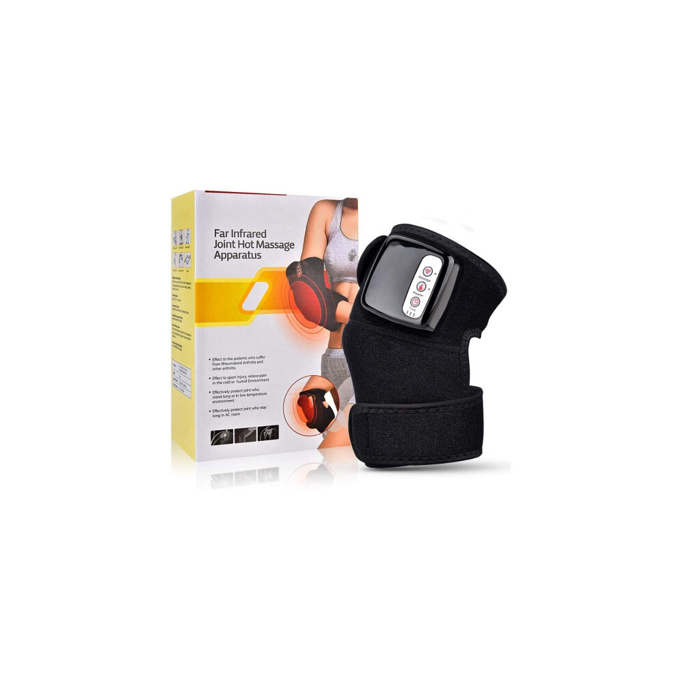 Goplushtoy Electric Heated Massage Knee Brace Wrap 3 In 1 Rechargeable Heated And Vibration Knee Heating Pad Support For Knee Shoulder Elbow