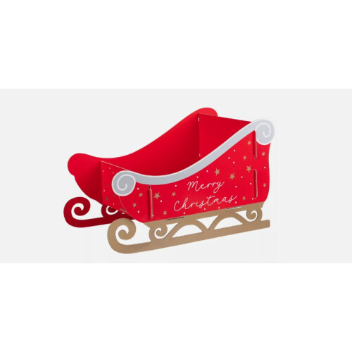Christmas Red Sleigh Ideal For Filled The Presents & Xmas Decoration