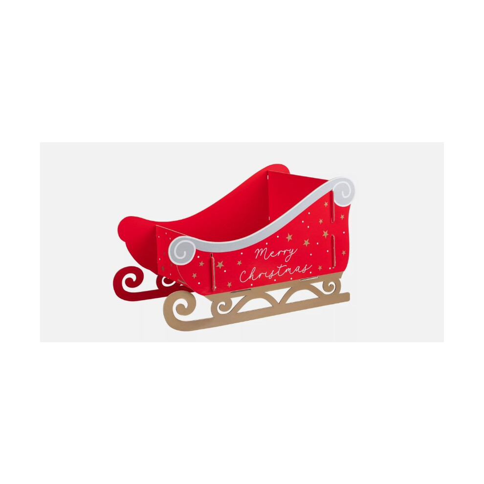 Ra-Homestore Christmas Sleigh Ideal For Filled The Presents & Xmas Decoration Red
