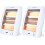 Pack of 2 Quartz Halogen Heaters - 800W, Portable, Safety Tip-Over 1
