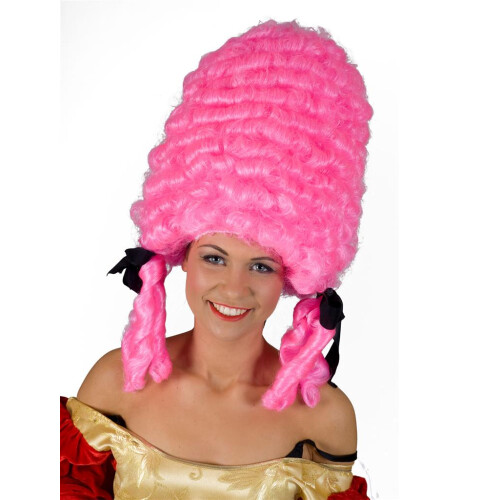 Pompadour Wig - Pink , Dame , Queen Charlotte