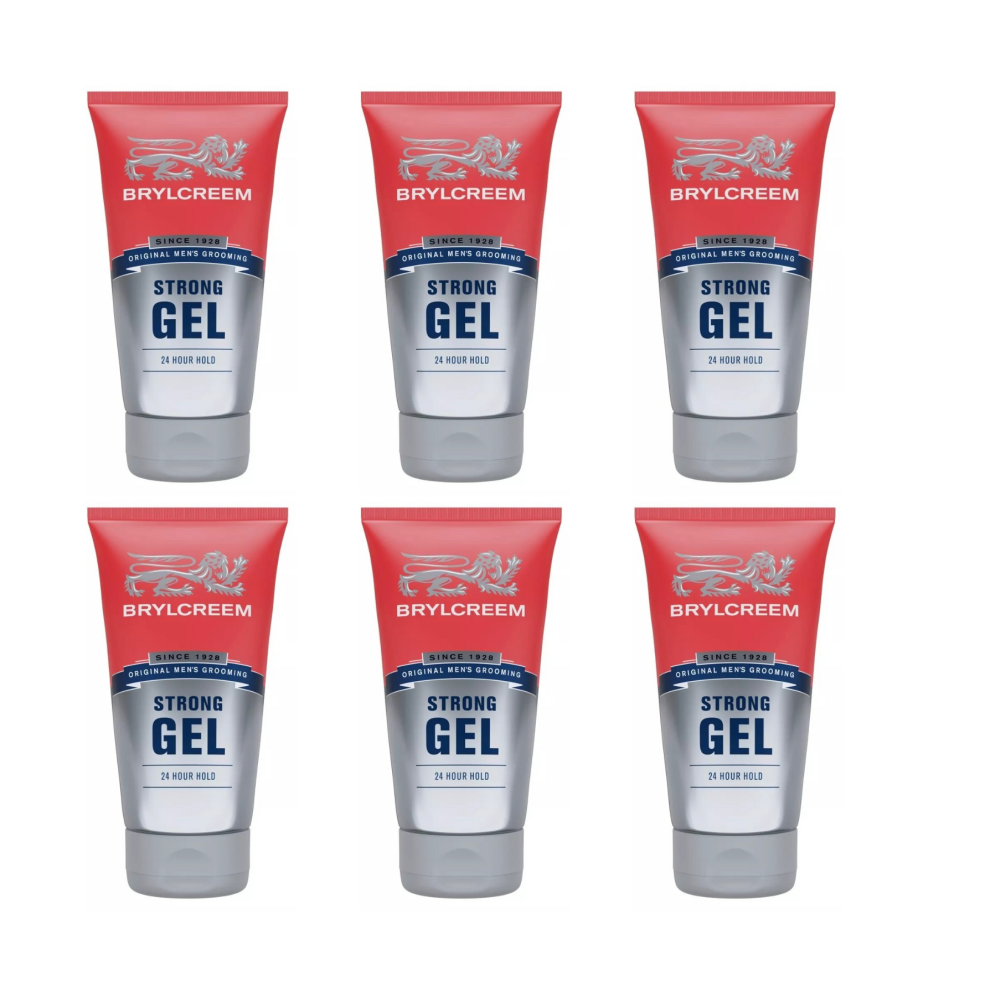 6 x 150ml Brylcreem Styling Gel Strong Gel Original Brylcream